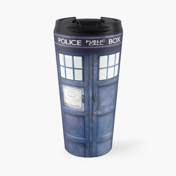 Police Blue Box Tee The Doctor T-Shirt Travel Mug