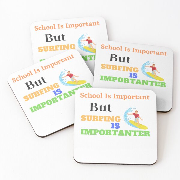 Item preview,  school is important but surfing is important designed and sold by yassminishop.