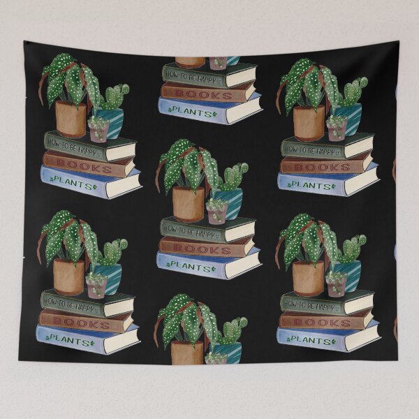 Item preview, Plants on stack of books designed and sold by Austyn Rogahn.