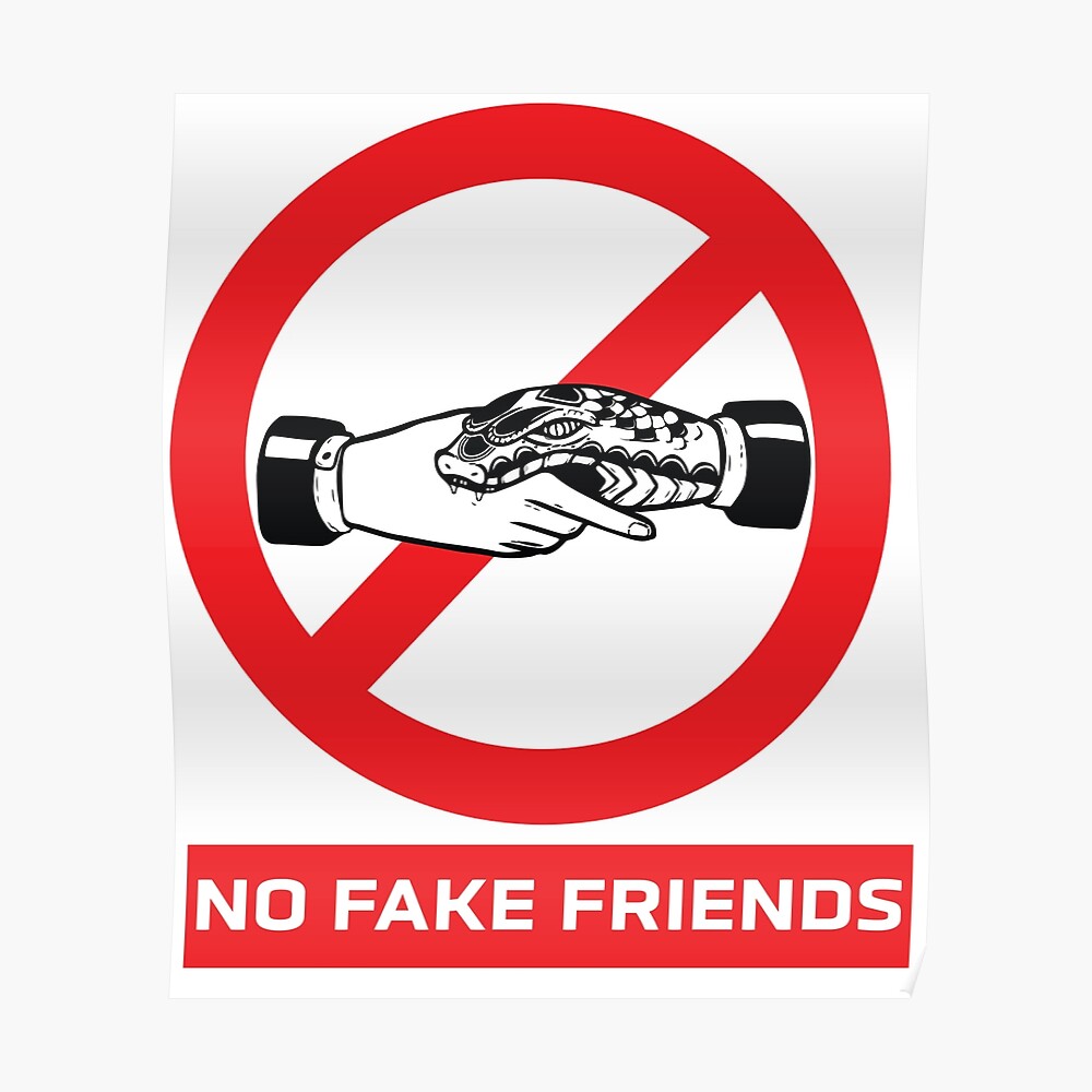 NO MORE FAKE FRIENDS STOP SIGN CLASSIC STICKER GIFT TO REMIND ...