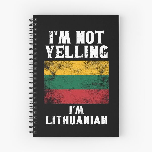 Item preview, Funny Lithuanian Gift: I'm Not Yelling, I'm Lithuanian - Retro Lithuania Flag - Lithuania Pride designed and sold by Adexyl.