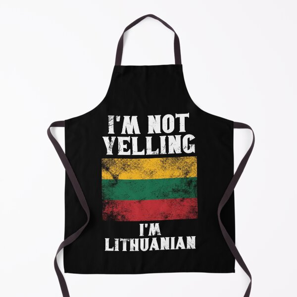 Item preview, Funny Lithuanian Gift: I'm Not Yelling, I'm Lithuanian - Retro Lithuania Flag - Lithuania Pride designed and sold by Adexyl.