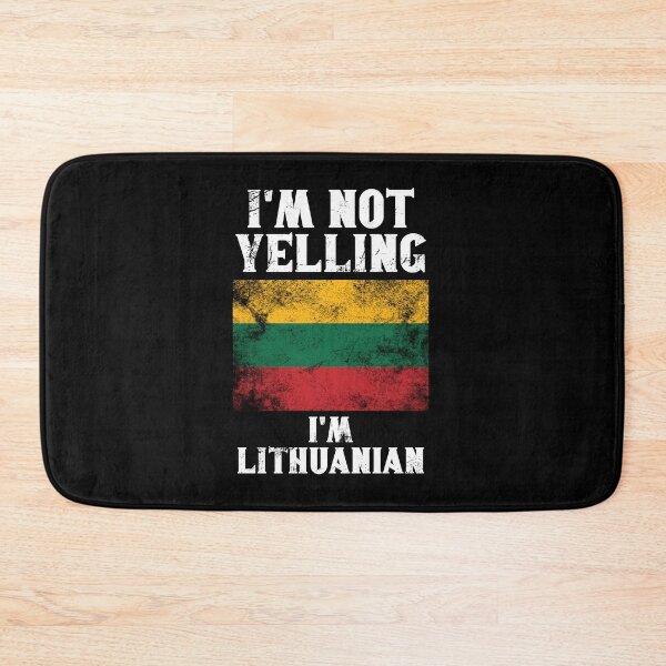 Item preview, Funny Lithuanian Gift: I'm Not Yelling, I'm Lithuanian - Retro Lithuania Flag - Lithuania Pride designed and sold by Adexyl.