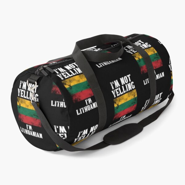 Item preview, Funny Lithuanian Gift: I'm Not Yelling, I'm Lithuanian - Retro Lithuania Flag - Lithuania Pride designed and sold by Adexyl.