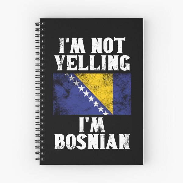 Item preview, Funny Bosnian Gift: I'm Not Yelling, I'm Bosnian - Retro Bosnia Herzegovina Flag - Bosnia Herzegovina Pride designed and sold by Adexyl.