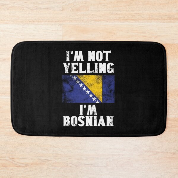 Item preview, Funny Bosnian Gift: I'm Not Yelling, I'm Bosnian - Retro Bosnia Herzegovina Flag - Bosnia Herzegovina Pride designed and sold by Adexyl.