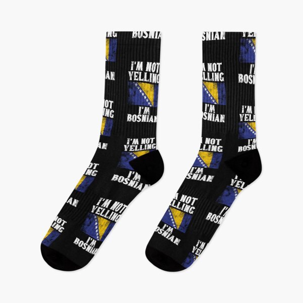 Item preview, Funny Bosnian Gift: I'm Not Yelling, I'm Bosnian - Retro Bosnia Herzegovina Flag - Bosnia Herzegovina Pride designed and sold by Adexyl.