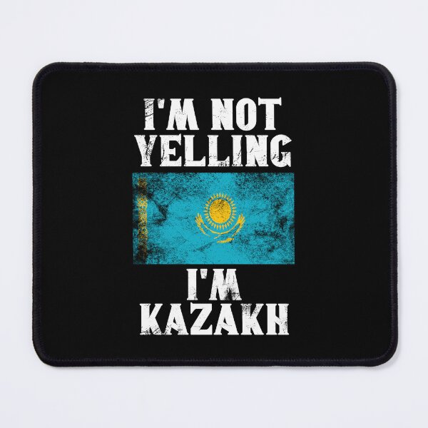 Item preview, Funny Kazakh Gift: I'm Not Yelling, I'm Kazakh - Retro Kazakhstan Flag - Kazakhstan Pride designed and sold by Adexyl.