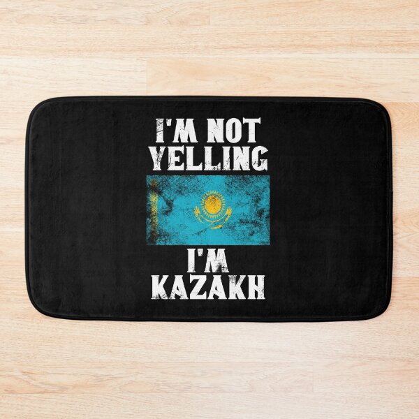 Item preview, Funny Kazakh Gift: I'm Not Yelling, I'm Kazakh - Retro Kazakhstan Flag - Kazakhstan Pride designed and sold by Adexyl.