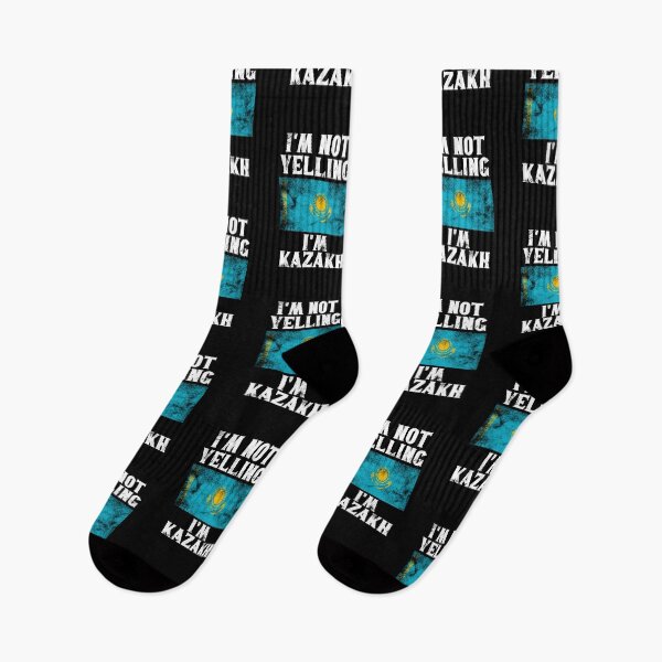 Item preview, Funny Kazakh Gift: I'm Not Yelling, I'm Kazakh - Retro Kazakhstan Flag - Kazakhstan Pride designed and sold by Adexyl.