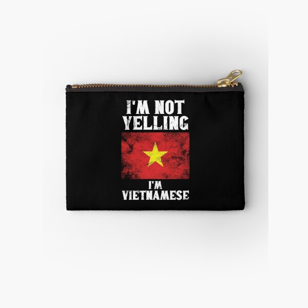Item preview, Funny Vietnamese Gift: I'm Not Yelling, I'm Vietnamese - Retro Vietnam Flag - Vietnam Pride designed and sold by Adexyl.