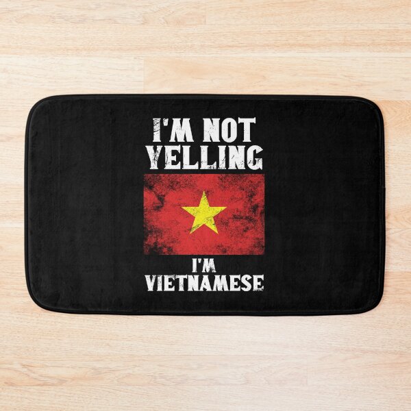 Item preview, Funny Vietnamese Gift: I'm Not Yelling, I'm Vietnamese - Retro Vietnam Flag - Vietnam Pride designed and sold by Adexyl.