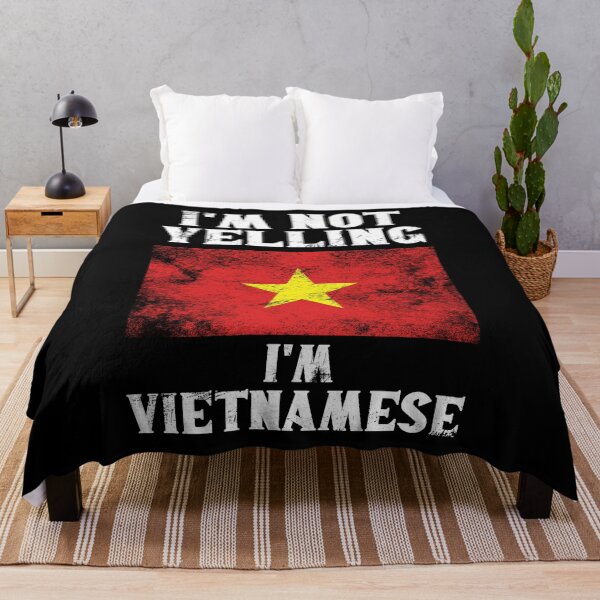 Item preview, Funny Vietnamese Gift: I'm Not Yelling, I'm Vietnamese - Retro Vietnam Flag - Vietnam Pride designed and sold by Adexyl.