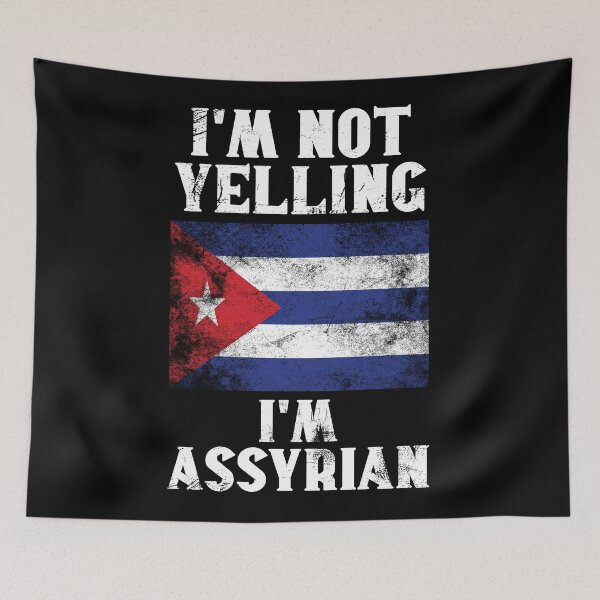 Item preview, Funny Assyrian Gift: I'm Not Yelling, I'm Assyrian - Retro Syria Flag - Syrian Pride designed and sold by Adexyl.
