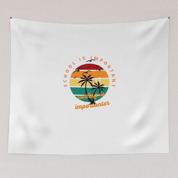 Item preview,  school is important but surfing is important designed and sold by yassminishop.