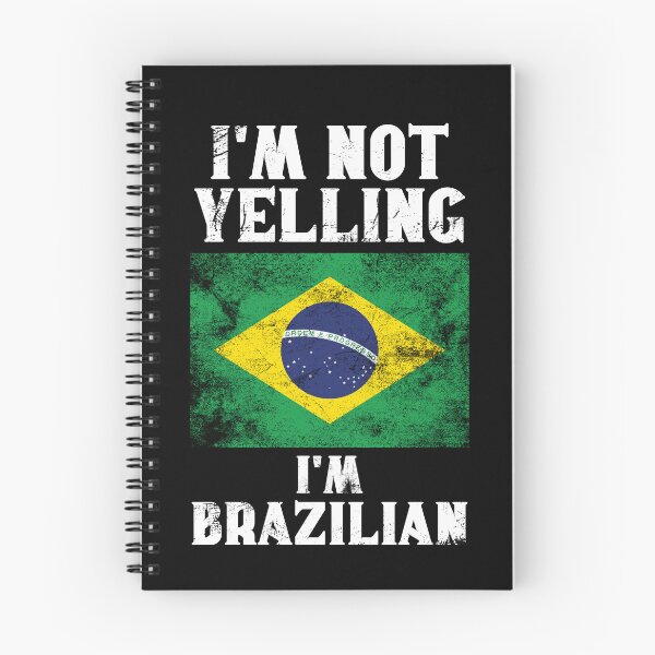 Item preview, Funny Brazilian Gift: I'm Not Yelling, I'm Brazilian - Retro Brazil Flag - Brazil Pride designed and sold by Adexyl.