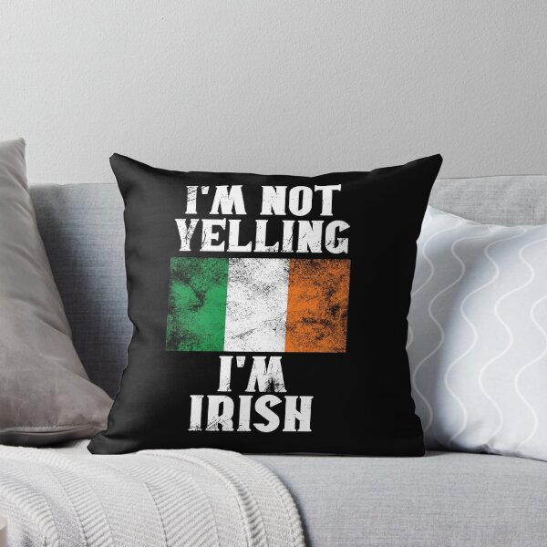 Item preview, Funny Irish Gift: I'm Not Yelling, I'm Irish - Retro Ireland Flag - Ireland Pride designed and sold by Adexyl.