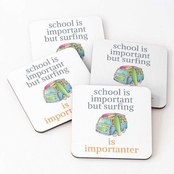 Item preview, school is important but surfing is important designed and sold by yassminishop.