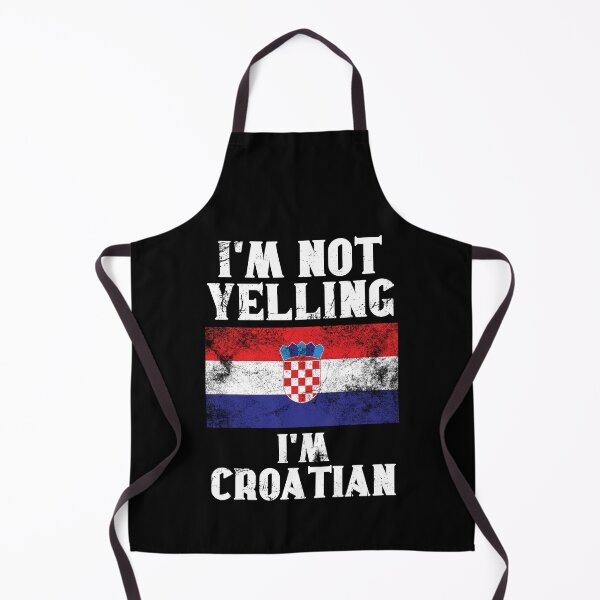 Item preview, Funny Croatian Gift: I'm Not Yelling, I'm Croatian - Retro Croatia Flag - Croatia Pride designed and sold by Adexyl.
