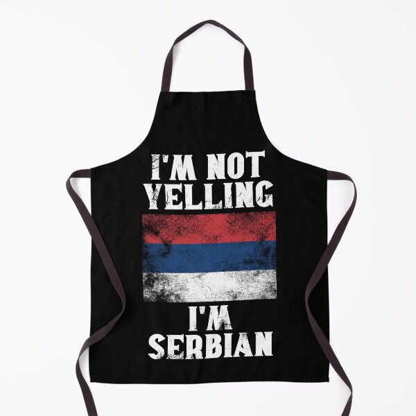 Item preview, Funny Serbian Gift: I'm Not Yelling, I'm Serbian - Retro Serbia Flag - Serbia Pride designed and sold by Adexyl.