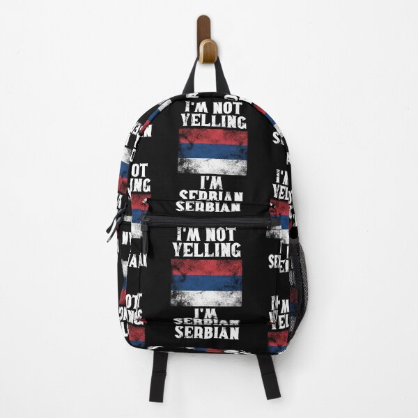 Item preview, Funny Serbian Gift: I'm Not Yelling, I'm Serbian - Retro Serbia Flag - Serbia Pride designed and sold by Adexyl.