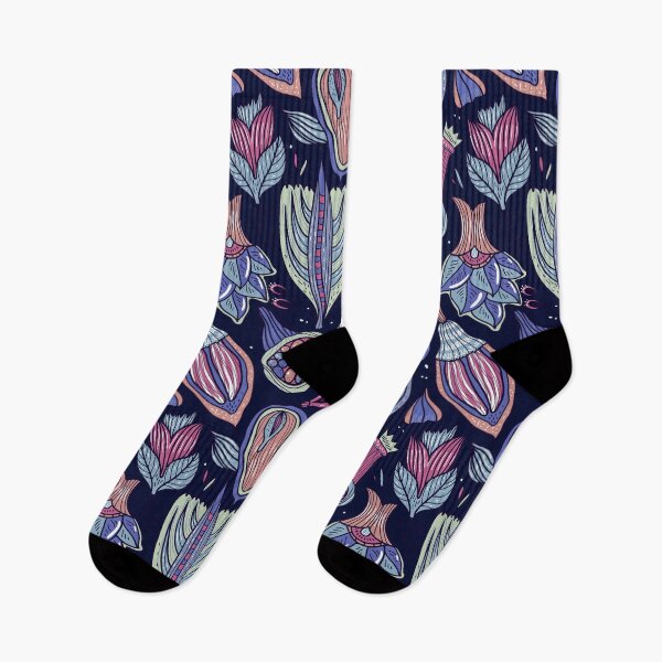 Item preview, Blossom Floral Seamless Pattern Green & Blue & Purple designed and sold by DeepJo.