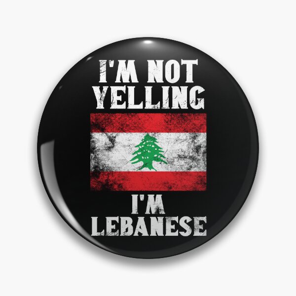 Item preview, Funny Lebanese Gift: I'm Not Yelling, I'm Lebanese - Retro Lebanon Flag - Lebanon Pride designed and sold by Adexyl.