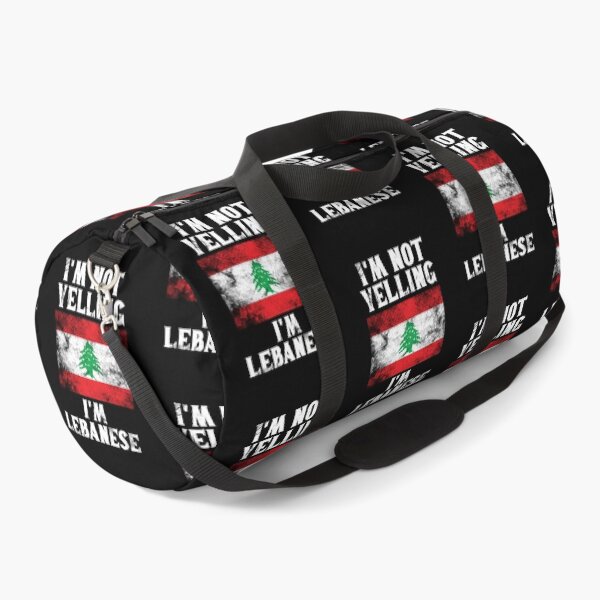 Item preview, Funny Lebanese Gift: I'm Not Yelling, I'm Lebanese - Retro Lebanon Flag - Lebanon Pride designed and sold by Adexyl.