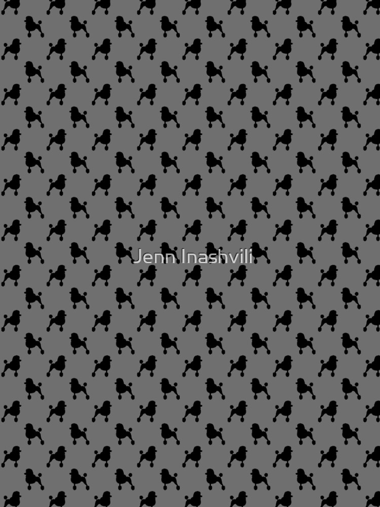 Thumbnail 5 of 5, Leggings, Black Standard Poodle Silhouette designed and sold by Jenn Inashvili.