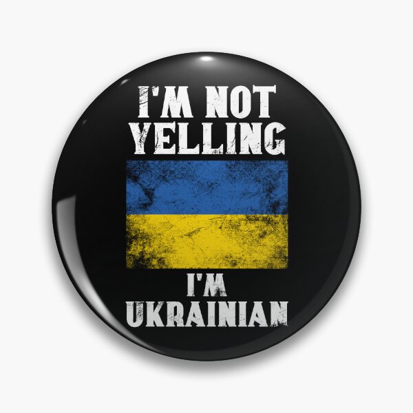 Item preview, Funny Ukrainian Gift: I'm Not Yelling, I'm Ukrainian - Retro Ukraine Flag - Ukraine Pride designed and sold by Adexyl.