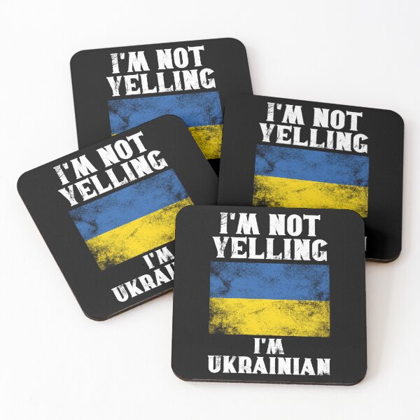 Item preview, Funny Ukrainian Gift: I'm Not Yelling, I'm Ukrainian - Retro Ukraine Flag - Ukraine Pride designed and sold by Adexyl.