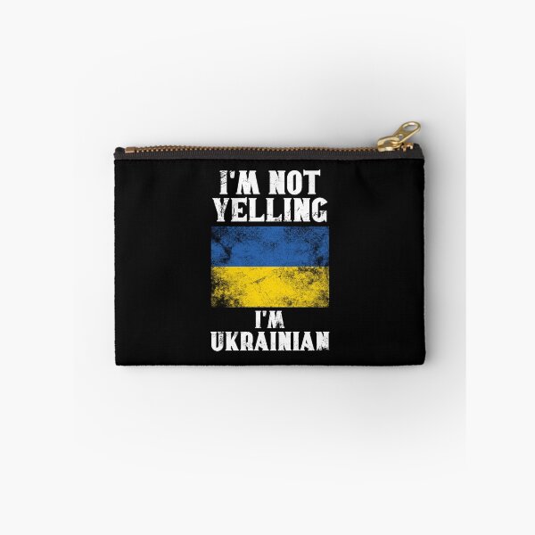 Item preview, Funny Ukrainian Gift: I'm Not Yelling, I'm Ukrainian - Retro Ukraine Flag - Ukraine Pride designed and sold by Adexyl.