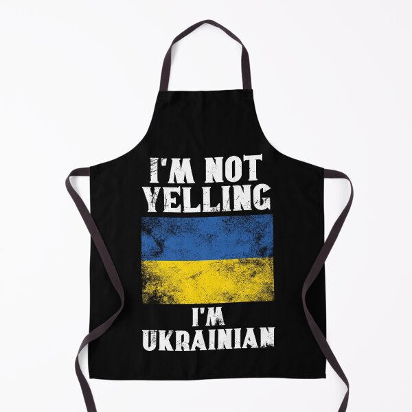 Item preview, Funny Ukrainian Gift: I'm Not Yelling, I'm Ukrainian - Retro Ukraine Flag - Ukraine Pride designed and sold by Adexyl.