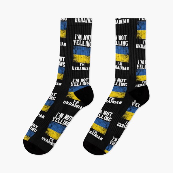 Item preview, Funny Ukrainian Gift: I'm Not Yelling, I'm Ukrainian - Retro Ukraine Flag - Ukraine Pride designed and sold by Adexyl.