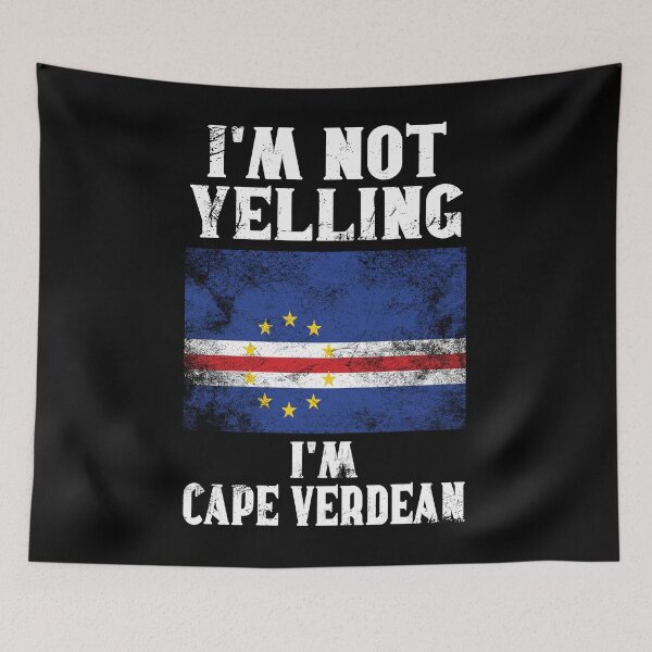 Item preview, Funny Cape Verdean Gift: I'm Not Yelling, I'm Cape Verdean - Retro Cape Verde Flag - Cape Verde Pride designed and sold by Adexyl.