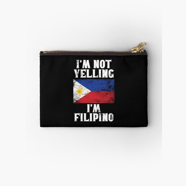 Item preview, Funny Filipino Gift: I'm Not Yelling, I'm Filipino - Retro Philippines Flag - Philippines Pride designed and sold by Adexyl.