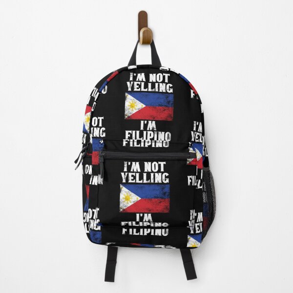 Item preview, Funny Filipino Gift: I'm Not Yelling, I'm Filipino - Retro Philippines Flag - Philippines Pride designed and sold by Adexyl.