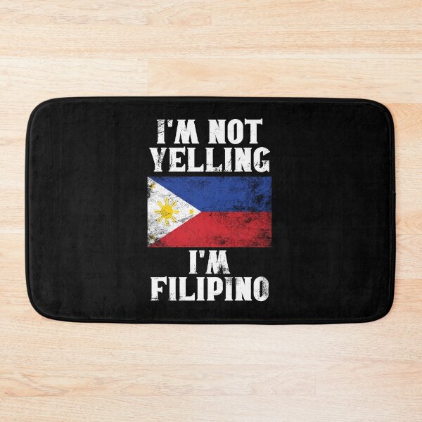 Item preview, Funny Filipino Gift: I'm Not Yelling, I'm Filipino - Retro Philippines Flag - Philippines Pride designed and sold by Adexyl.