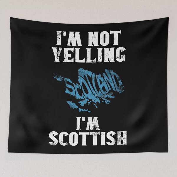 Item preview, Funny Scottish Gift: I'm Not Yelling, I'm Scottish - Retro Scotland Map - Scotland Pride designed and sold by Adexyl.