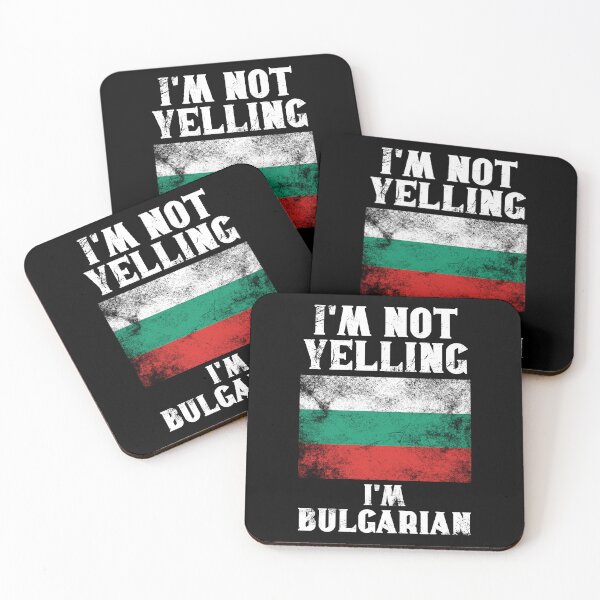 Item preview, Funny Bulgarian Gift: I'm Not Yelling, I'm Bulgarian - Retro Bulgaria Flag - Bulgaria Pride designed and sold by Adexyl.