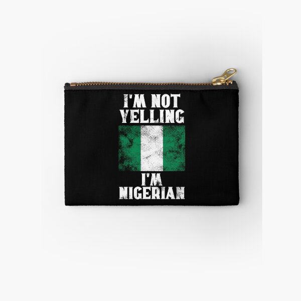 Item preview, Funny Nigerian Gift: I'm Not Yelling, I'm Nigerian - Retro Nigeria Flag - Nigeria Pride designed and sold by Adexyl.