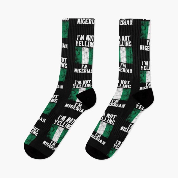 Item preview, Funny Nigerian Gift: I'm Not Yelling, I'm Nigerian - Retro Nigeria Flag - Nigeria Pride designed and sold by Adexyl.