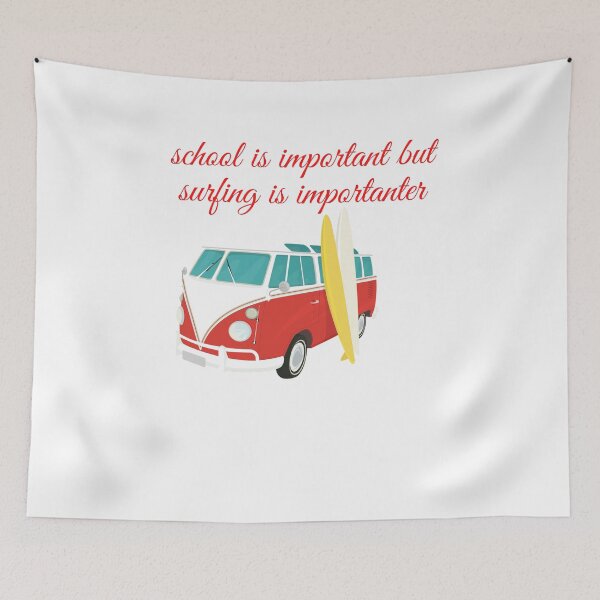 Item preview, school is important but surfing is important designed and sold by yassminishop.