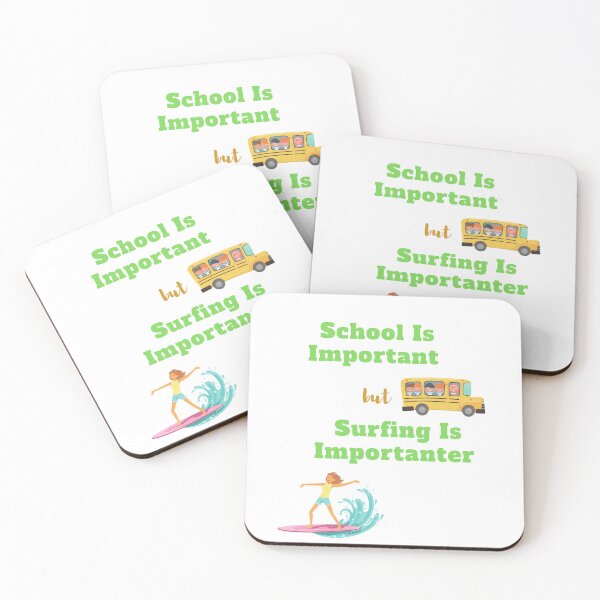 Item preview,  school is important but surfing is important designed and sold by yassminishop.
