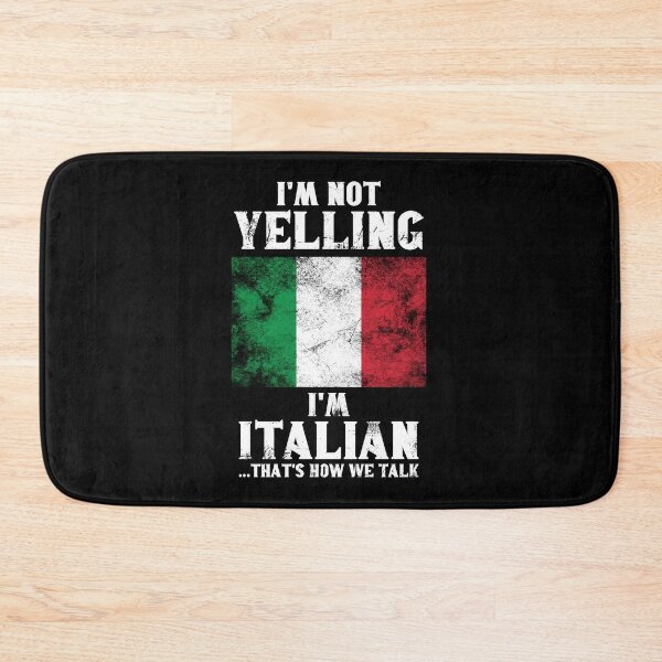 Item preview, Funny Italian Gift: I'm Not Yelling, I'm Italian, That's How We Talk - Retro Italy Flag - Italy Pride designed and sold by Adexyl.