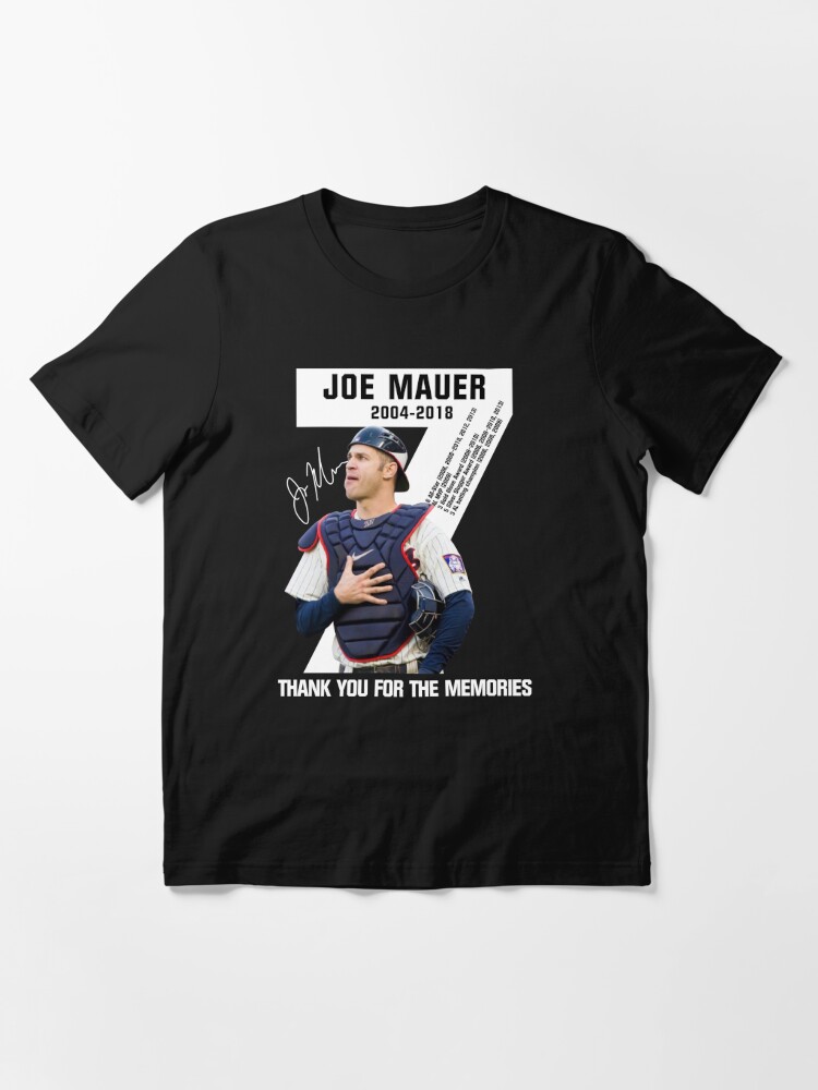 Joe Mauer Thank You For The Memories Logo Cheap Essential T-Shirt for Sale  by Franciscounique