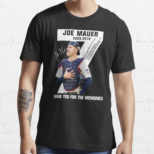 Joe Mauer Thank You For The Memories Logo Cheap Essential T-Shirt for Sale  by Franciscounique