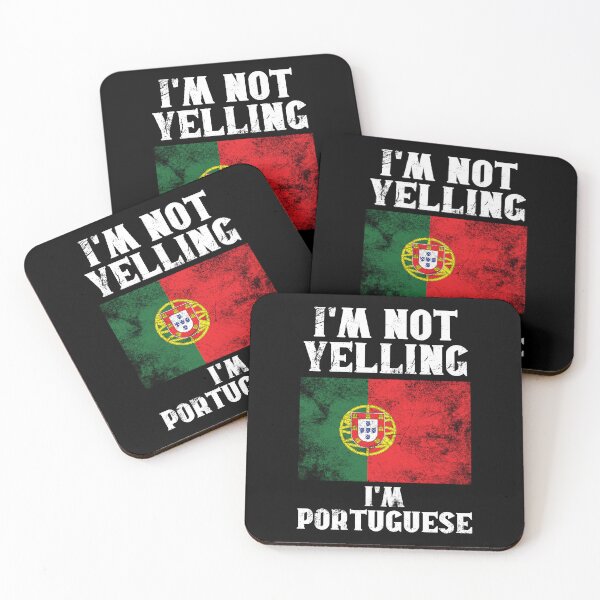 Item preview, Funny Portuguese Gift: I'm Not Yelling, I'm Portuguese - Retro Portugal Flag - Portugal Pride designed and sold by Adexyl.