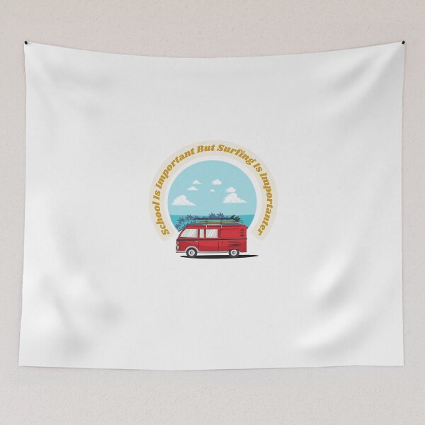 Item preview,  school is important but surfing is important designed and sold by yassminishop.