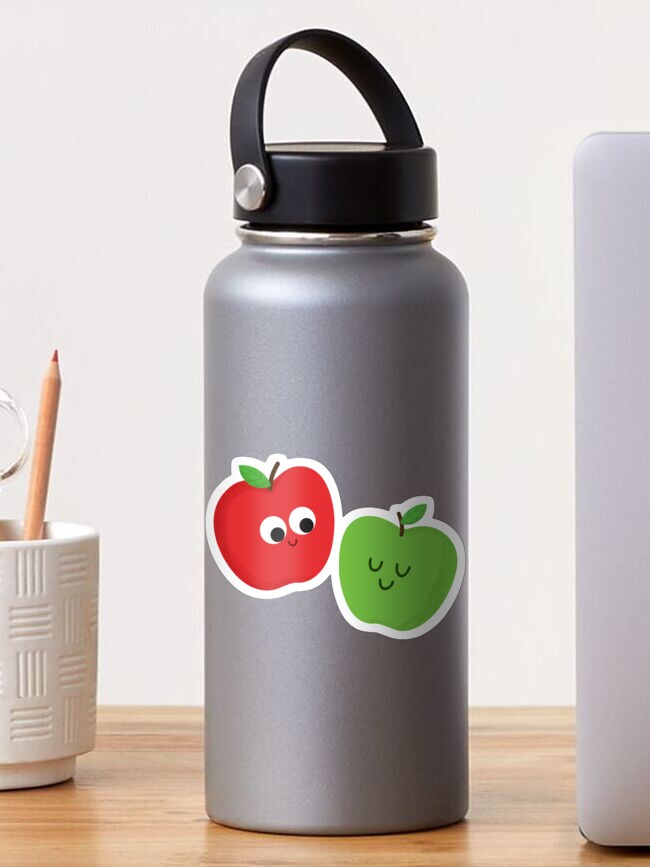 Thumbnail 1 of 3, Sticker, Happy Apples designed and sold by cartoonbeing.